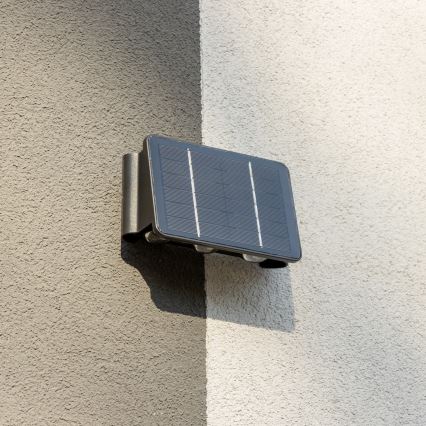 LED Ηλιακό Επιτοίχιο Φωτιστικό με Αισθητήρα LED/2W/5V IP54 1300 mAh