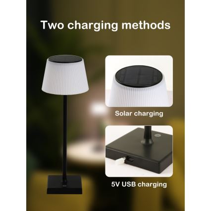 LED Dimming Εξωτερικού χώρου ηλιακό φωτιστικό με αισθητήρα LED/4W/5V IP44 3600 mAh
