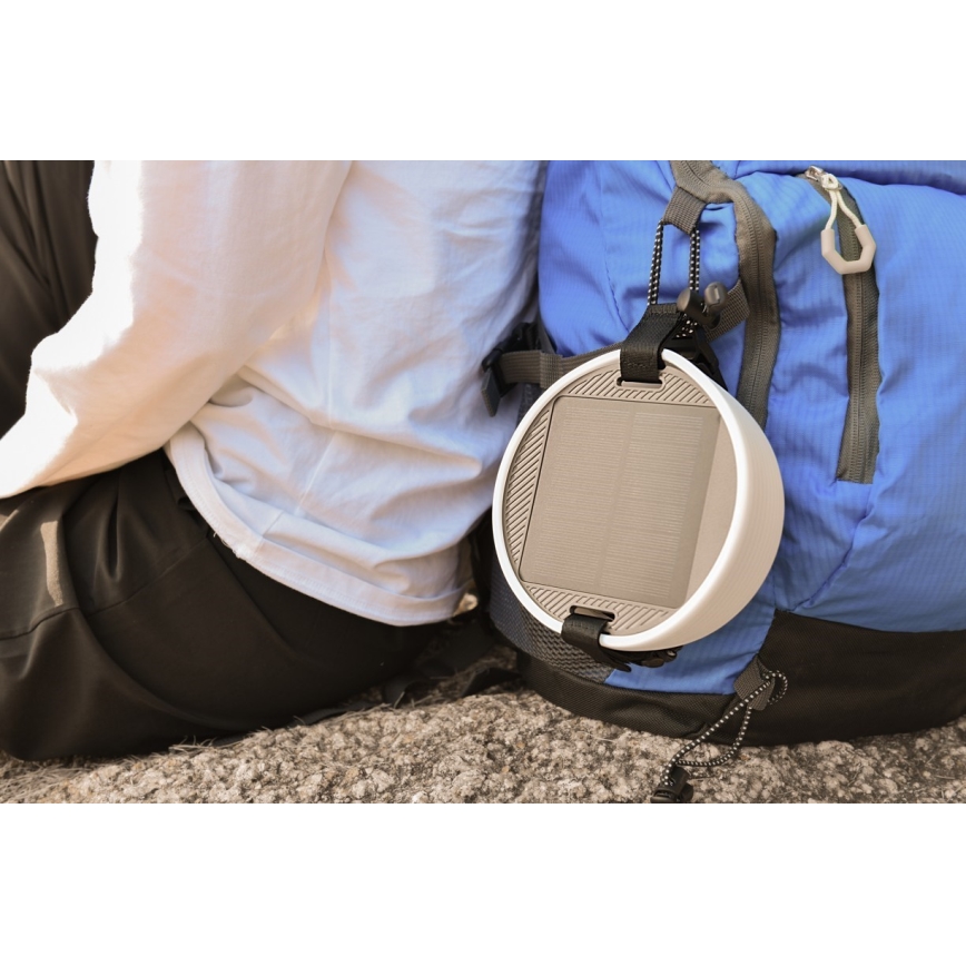 Φορητός ηλιακός φορτιστής LED RGB με LED αλυσίδα LED/10W/5V 3600 mAh IP65 3600 mAh