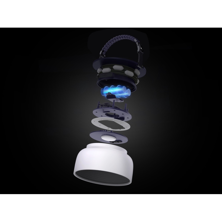 LED RGB Φορητό ηλιακό επαναφορτιζόμενο φωτιστικό with LED λαμπάκια LED/10W/5V 3600 mAh IP65 3600 mAh