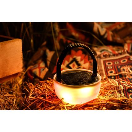 Φορητός ηλιακός φορτιστής LED RGB με LED αλυσίδα LED/10W/5V 3600 mAh IP65 3600 mAh