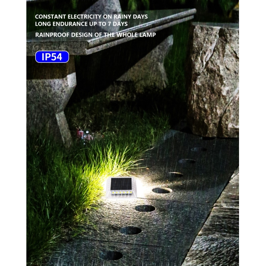 LED Εξωτερικός ηλιακός φωτισμός με αισθητήρα LED/0,03W/1,2V IP54 800 mAh