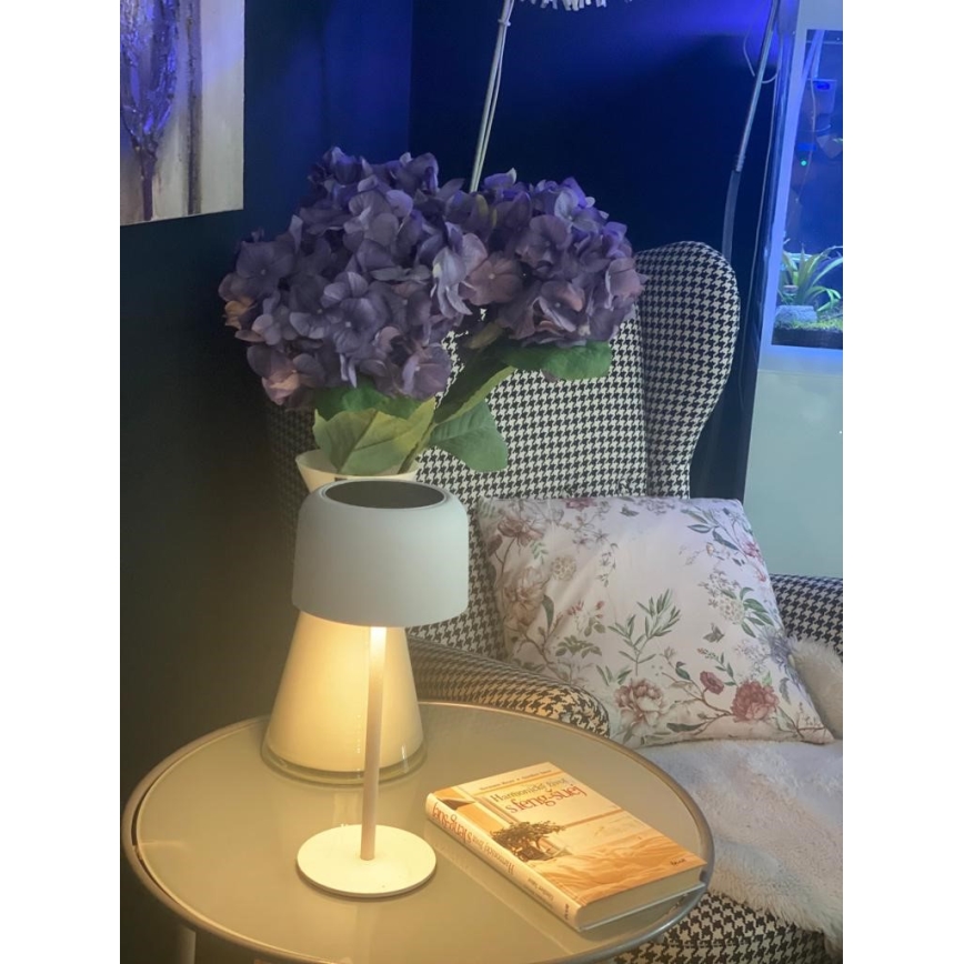 LED Ρυθμιζόμενος εξωτερικός ηλιακός φωτισμός LED/4W/5V 3600mAh IP44