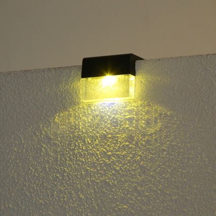 ΣΕΤ 2x LED RGB Ηλιακό φωτιστικό τοίχου LED/1W/1,2V 3500K IP65 600 mAh