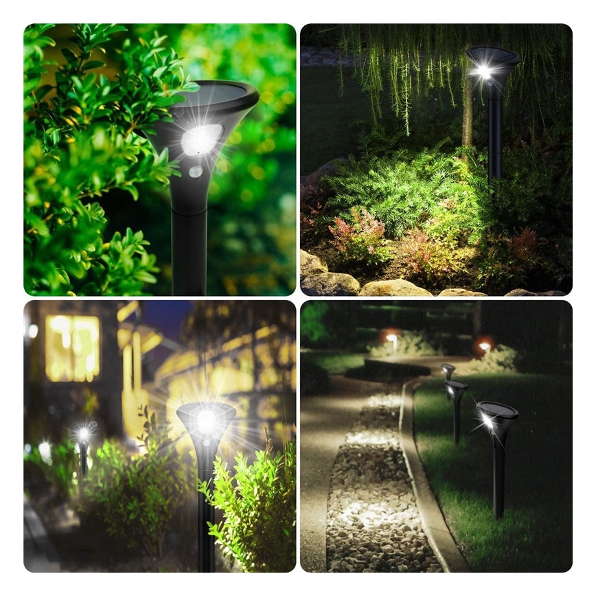 Ηλιακή λάμπα LED με αισθητήρα LED/1W/3,7V 6000K IP65 1500 mAh