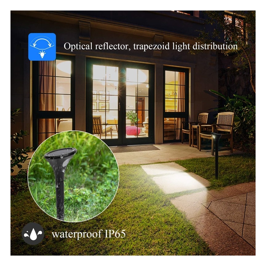 Ηλιακή λάμπα LED με αισθητήρα LED/1W/3,7V 6000K IP65 1500 mAh