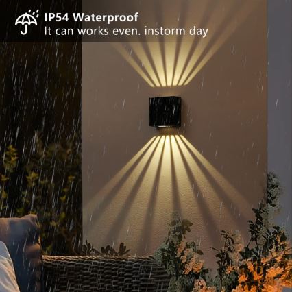Ηλιακό φωτιστικό τοίχου LED LED/2W/3,7V 4000K IP44 1300 mAh