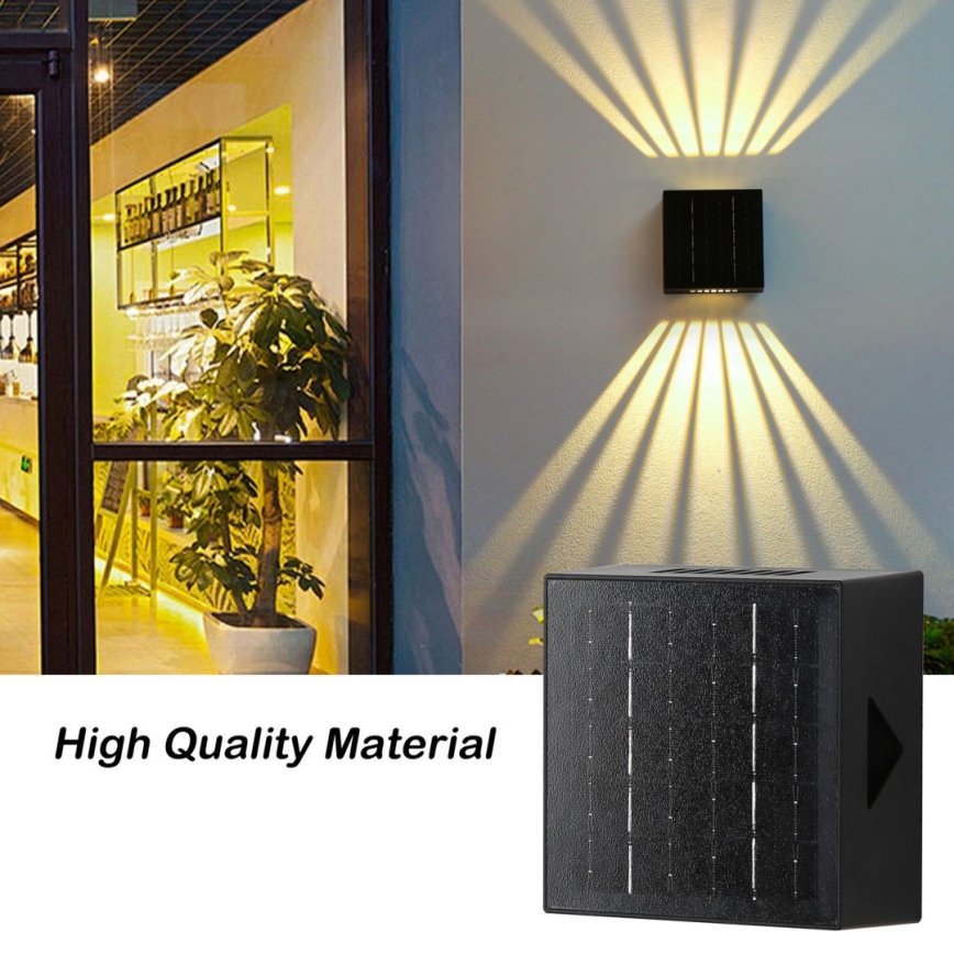 Ηλιακό φωτιστικό τοίχου LED LED/2W/3,7V 4000K IP44 1300 mAh