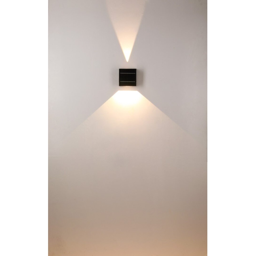 Ηλιακό φωτιστικό τοίχου LED LED/2W/3,7V 4000K IP44 1300 mAh