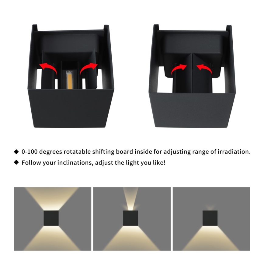 Immax 08510L - Εξωτερικό επιτοίχιο φωτιστικό LED DICE LED/6W/230V 3000K IP65