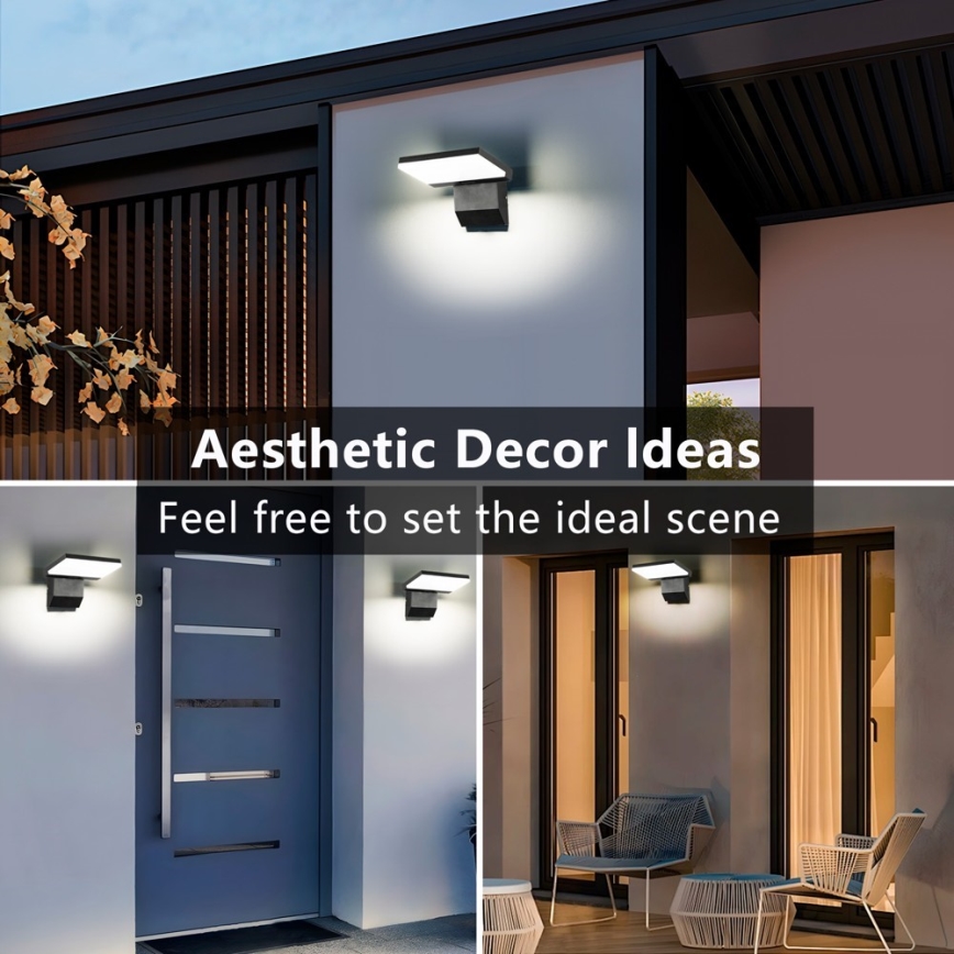 Επιτοίχιο φωτιστικό εξωτερικού χώρου LED MODERN/18W/230V IP65