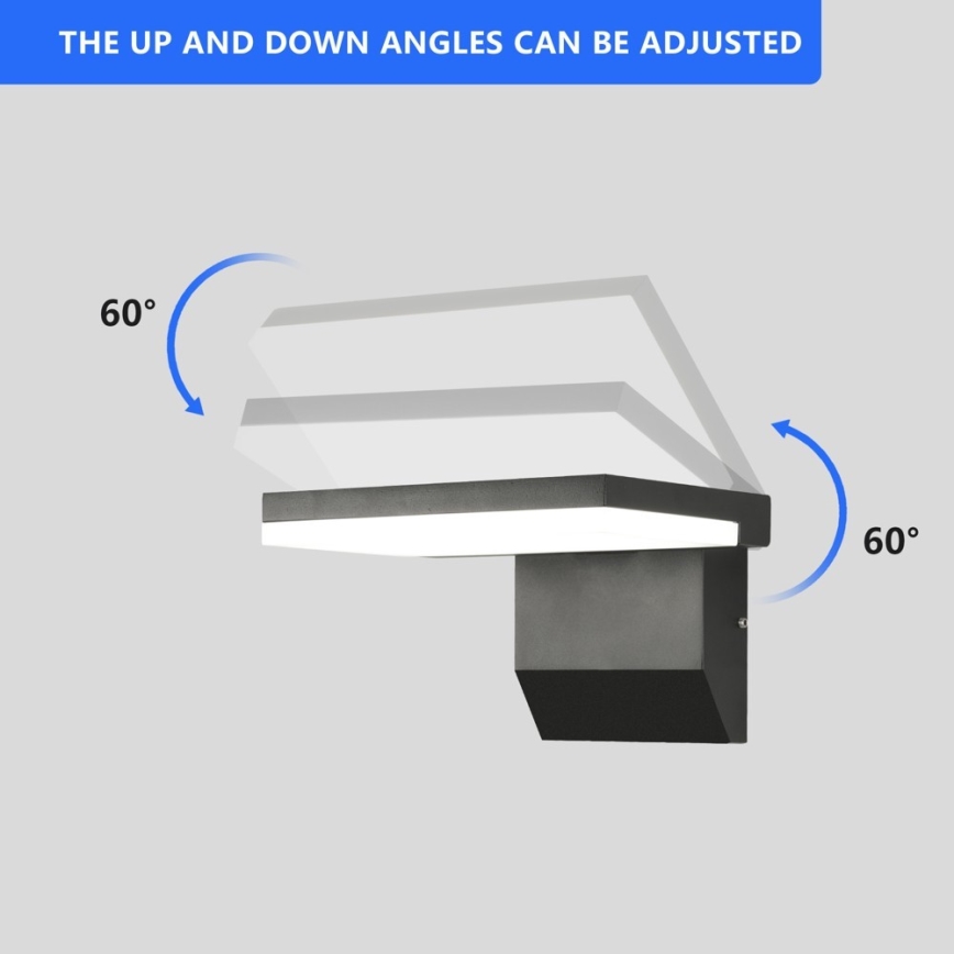 Επιτοίχιο φωτιστικό εξωτερικού χώρου LED MODERN/18W/230V IP65