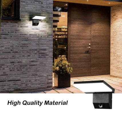 LED εξωτερικό επιτοίχιο φωτιστικό με αισθητήρα MODERN LED/18W/230V IP65