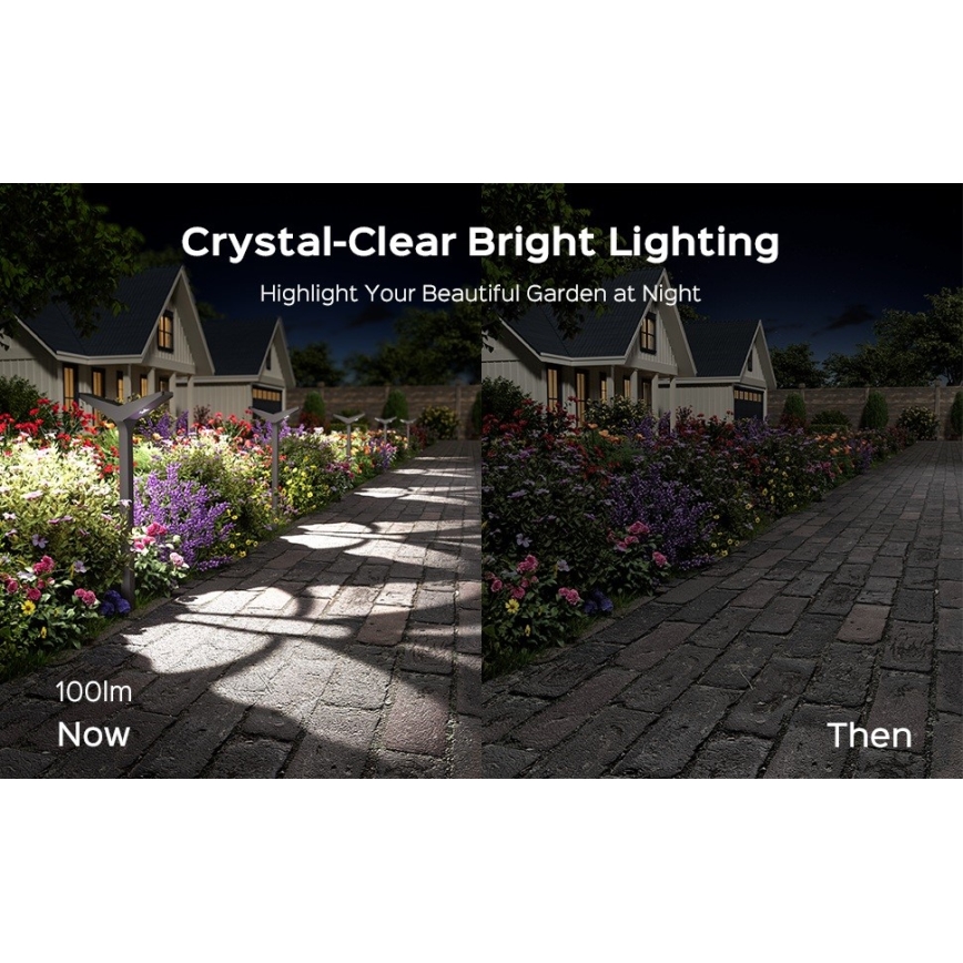 Ηλιακό φωτιστικό LED με αισθητήρα SUN BUTTERFLY LED/1,5W/3,7V 3000/6000K IP65 1500 mAh