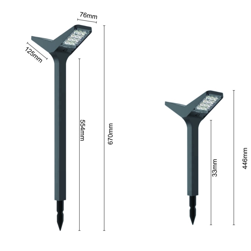 Ηλιακό φωτιστικό LED με αισθητήρα SUN BUTTERFLY LED/1,5W/3,7V 3000/6000K IP65 1500 mAh