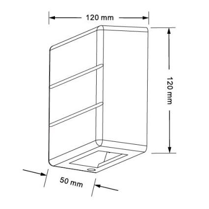 LED Εξωτερικό Επιτοίχιο Φωτιστικό LUXLINE LED/6W/230V 3000K IP54 σε απόχρωση δρυός