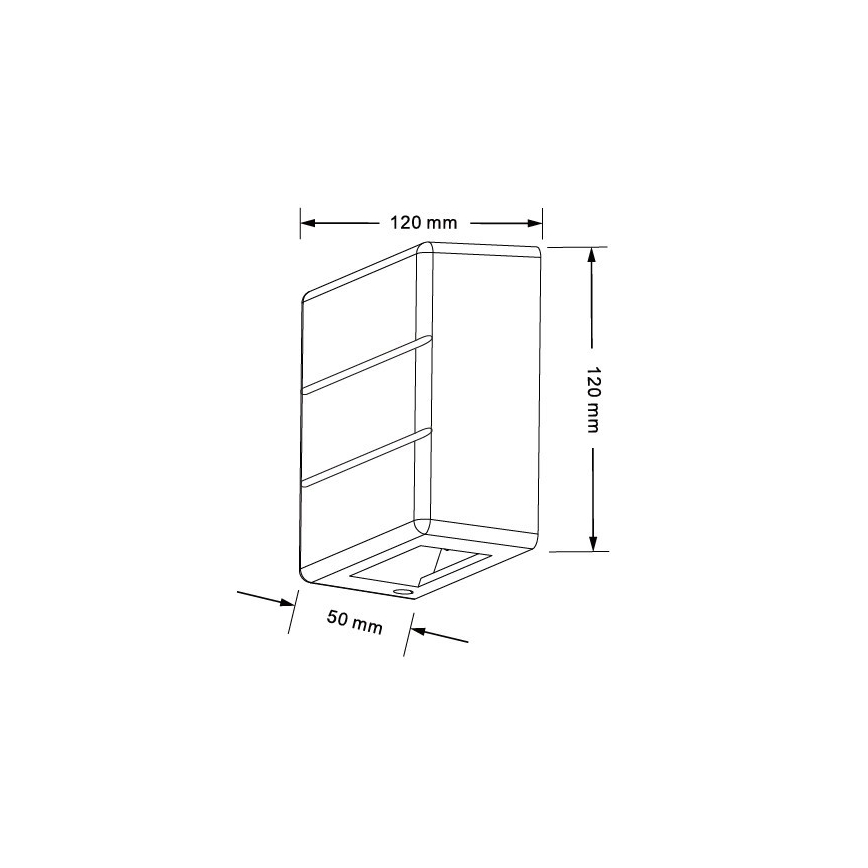 LED Εξωτερικό Επιτοίχιο Φωτιστικό LUXLINE LED/6W/230V 3000K IP54 σε απόχρωση δρυός