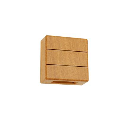 LED Εξωτερικό Επιτοίχιο Φωτιστικό LUXLINE LED/6W/230V 3000K IP54 σε απόχρωση δρυός