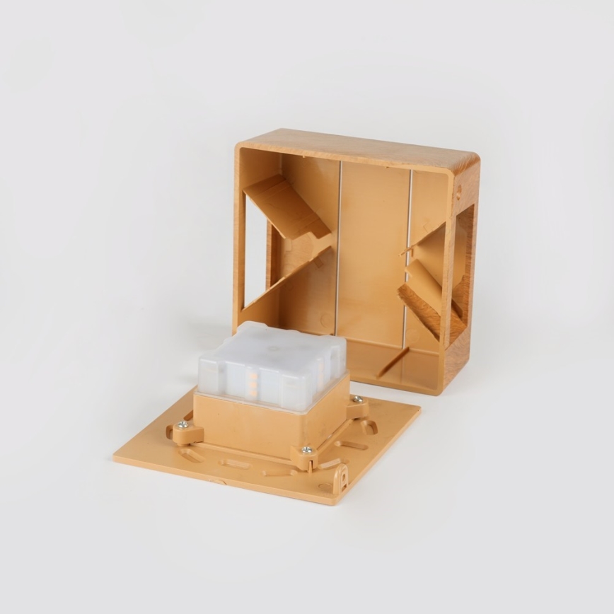 LED Εξωτερικό Επιτοίχιο Φωτιστικό LUXLINE LED/6W/230V 3000K IP54 σε απόχρωση δρυός