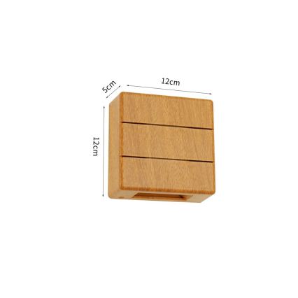 LED Εξωτερικό Επιτοίχιο Φωτιστικό LUXLINE LED/6W/230V 3000K IP54 σε απόχρωση δρυός