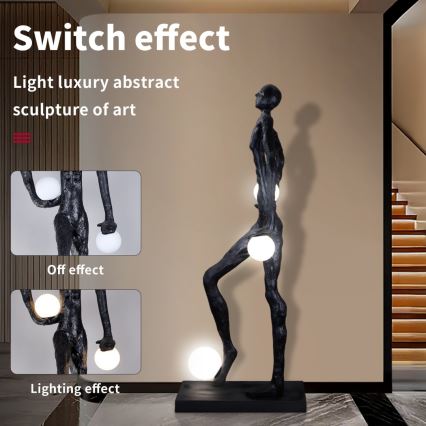 Επιδαπέδιο φωτιστικό SILUETTE 3xE27/60W/230V ύψος 185 εκ. Aura