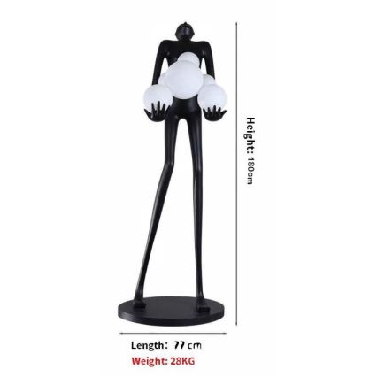 Επιδαπέδιο φωτιστικό SILUETTE 6xE27/25W/230V 180 cm Human Ball