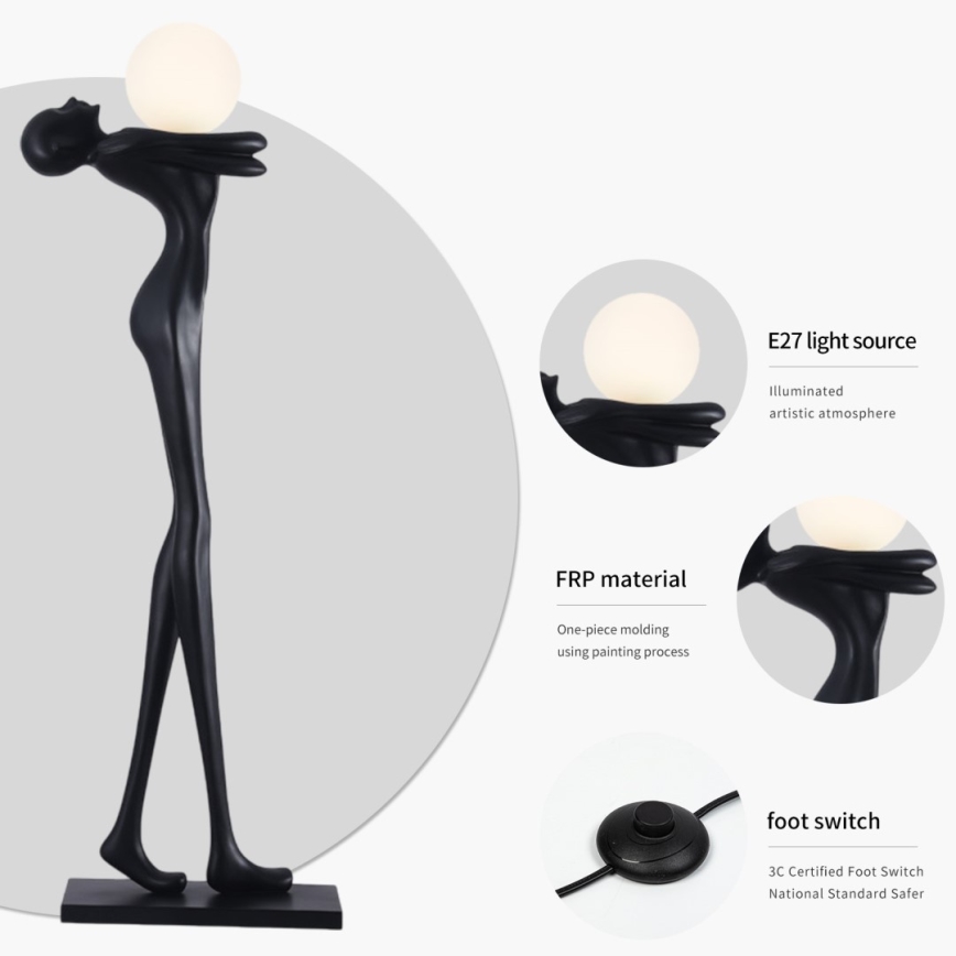Επιδαπέδια λάμπα SILUETTE 1xE27/25W/230V 175 cm Human Woman
