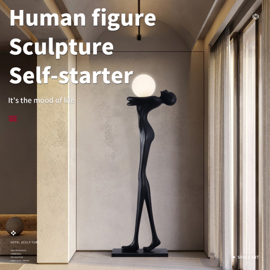 Επιδαπέδια λάμπα SILUETTE 1xE27/25W/230V 175 cm Human Woman