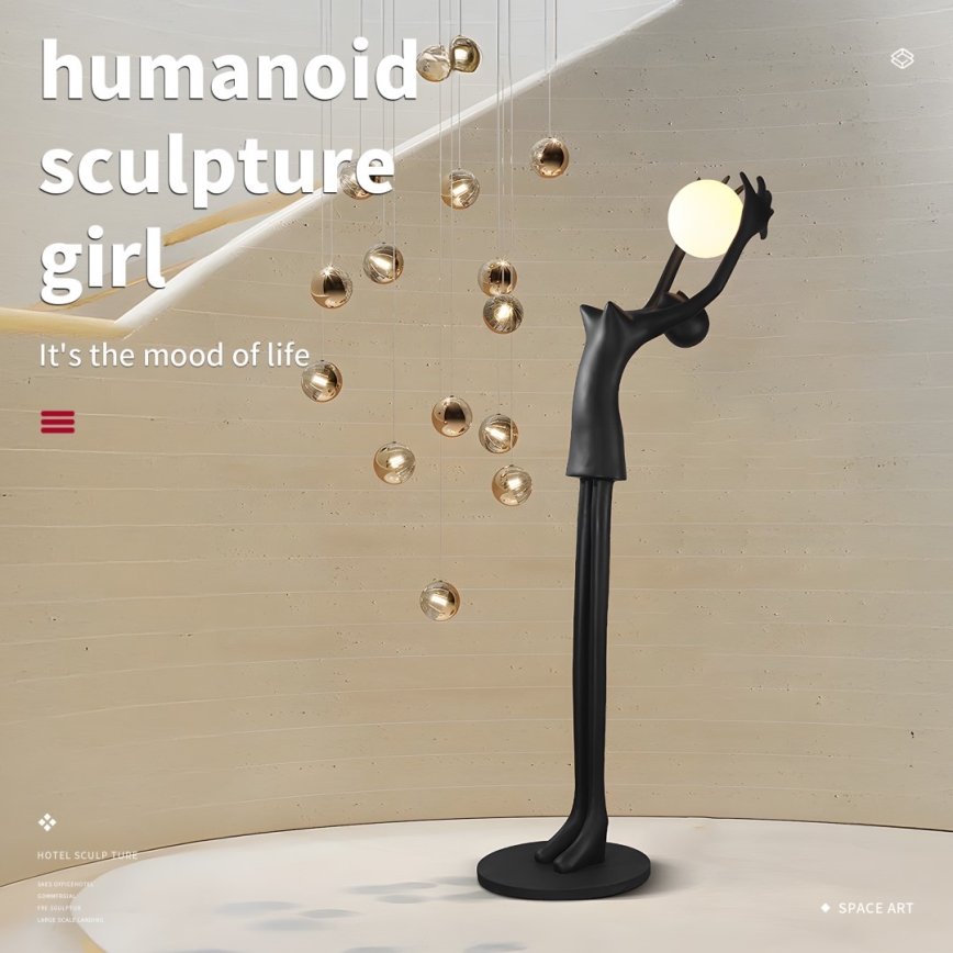 Επιδαπέδιο φωτιστικό SILUETTE 1xE27/25W/230V 210 cm Human Girl