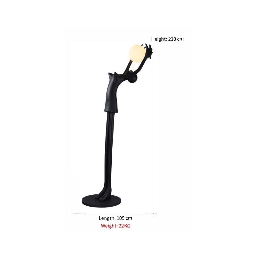 Επιδαπέδιο φωτιστικό SILUETTE 1xE27/25W/230V 210 cm Human Girl