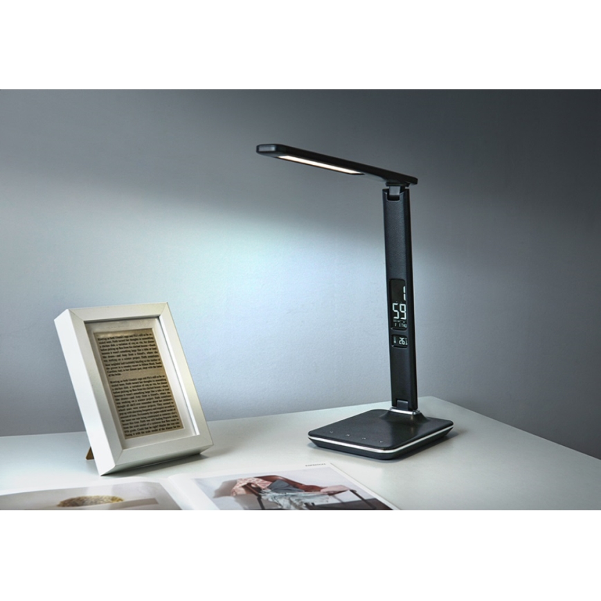 Eπιτραπέζια λάμπα dimmer LED με οθόνη LED/9W/230V/12V μαύρο