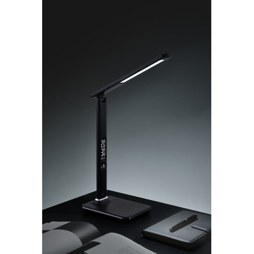 Eπιτραπέζια λάμπα dimmer LED με οθόνη LED/9W/230V/12V μαύρο