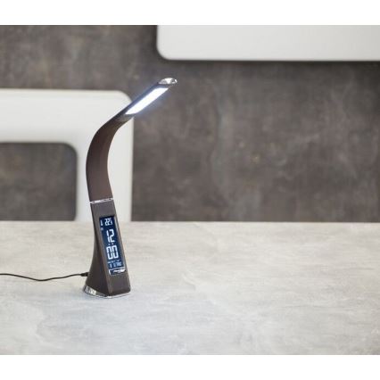 LED Eπιτραπέζια λάμπα dimmer με οθόνη LEATHER LED/7W/230V