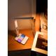 Επιτραπέζιο φωτιστικό LED ντιμαριζόμενο με ασύρματη φόρτιση QI και USB KINGFISHER LED/8,5W/230V λευκό