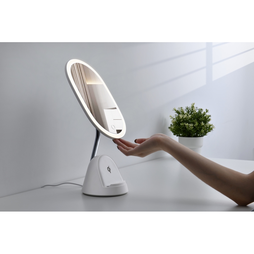 Καθρέπτης μακιγιάζ LED Dimmable με ασύρματη φόρτιση LED/18W/230/12V