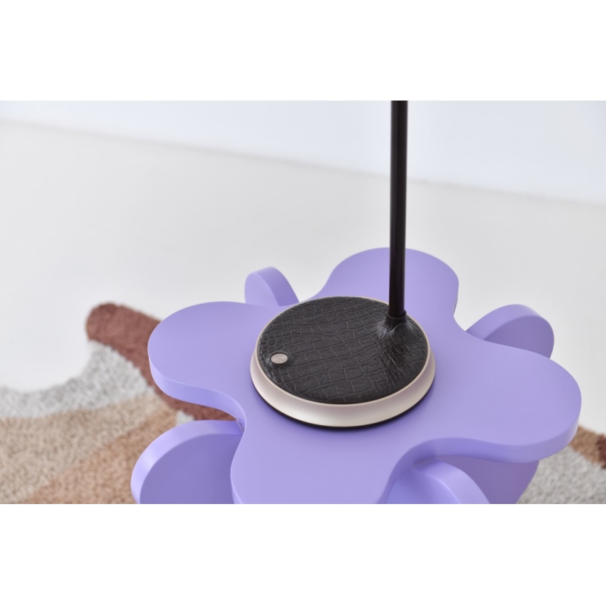 LED Ρυθμιζόμενο Επιτραπέζιο Φωτιστικό με Ασύρματη Φόρτιση FINCH LED/9W/12/230V γκρι/γυαλιστερό χρώμιο