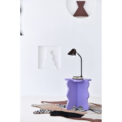Επιτραπέζιο φωτιστικό LED Dimmable με ασύρματη φόρτιση FINCH LED/9W/12/230V γκρι/γυαλιστερό χρώμιο