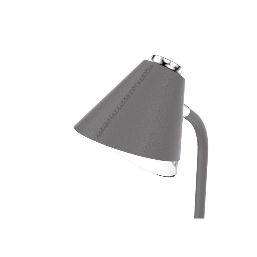 Επιτραπέζιο φωτιστικό LED Dimmable με ασύρματη φόρτιση FINCH LED/9W/12/230V γκρι/γυαλιστερό χρώμιο