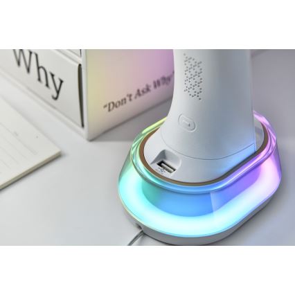 LED RGB Eπιτραπέζια λάμπα dimming με ασύρματη φόρτιση CORELLA LED/7W/12/230V μαύρο