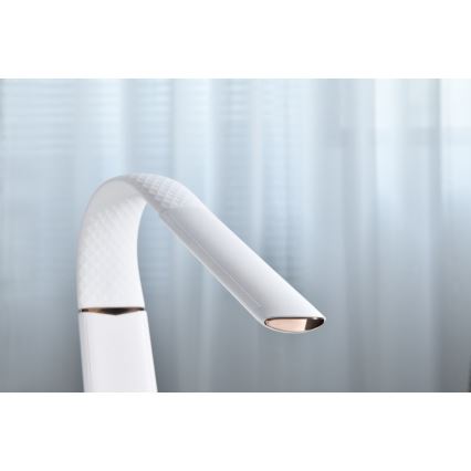 LED RGB Ρυθμιζόμενο επιτραπέζιο φωτιστικό με ασύρματη φόρτιση CORELLA LED/7W/12/230V λευκό