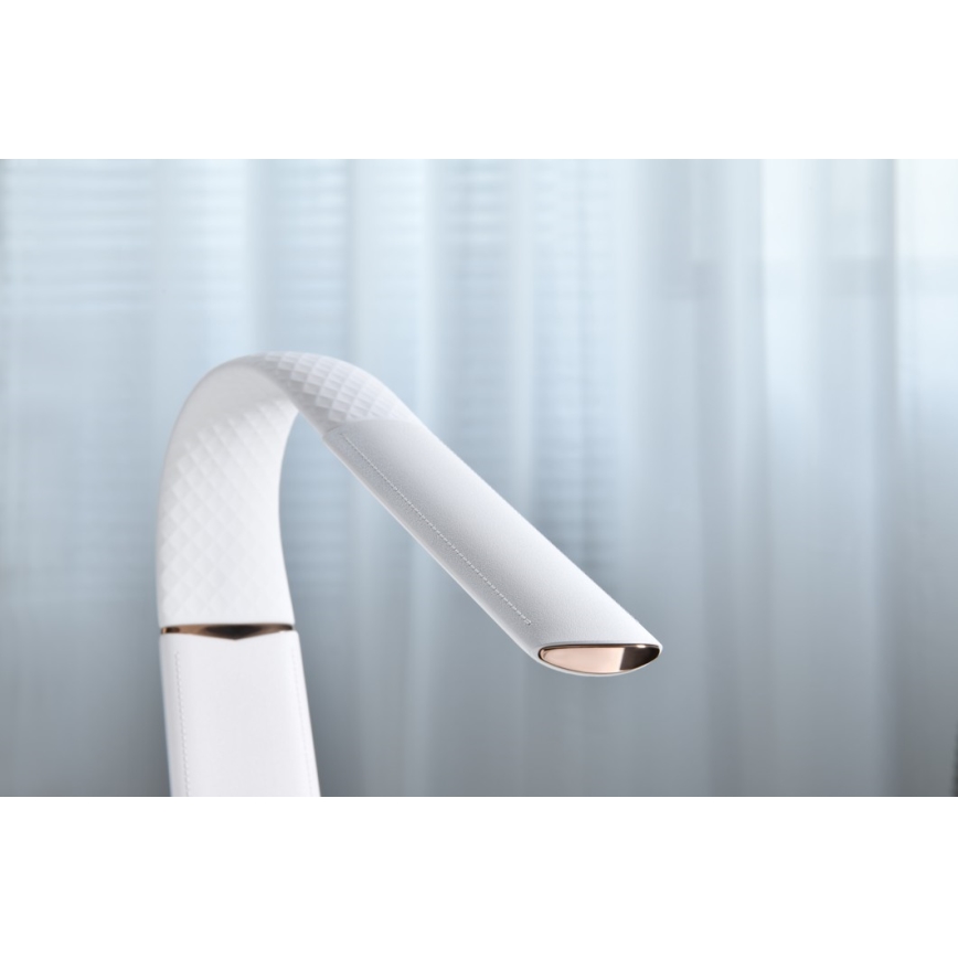 LED RGB Ρυθμιζόμενο επιτραπέζιο φωτιστικό με ασύρματη φόρτιση CORELLA LED/7W/12/230V λευκό