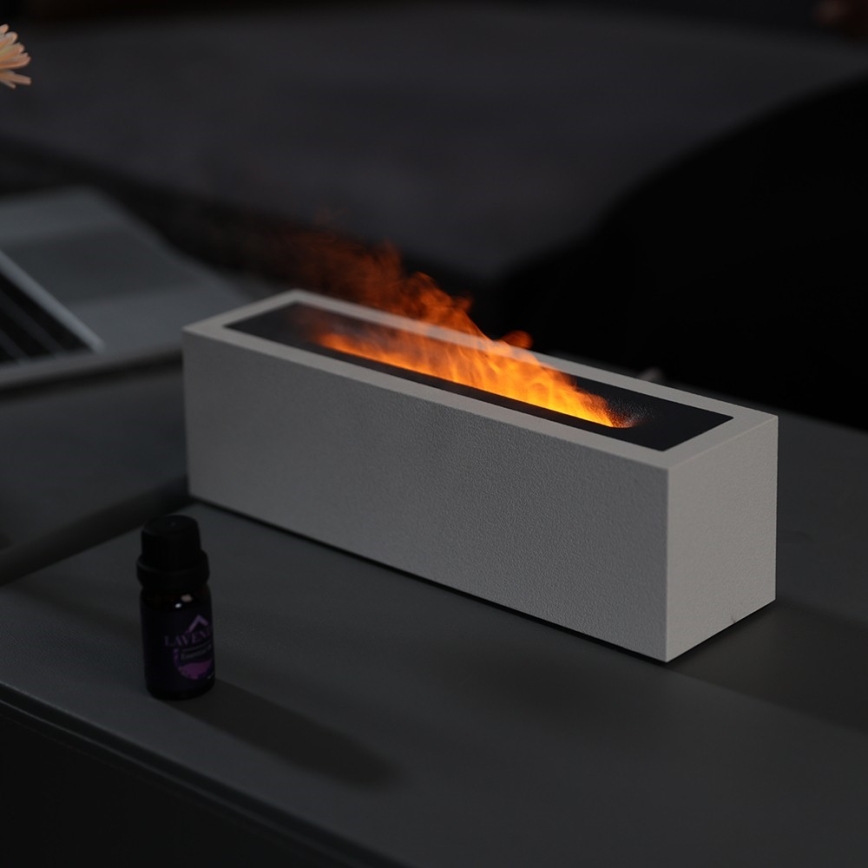 LED Aroma diffuser και air humidifier with φλόγα imitation LED/10W/5V