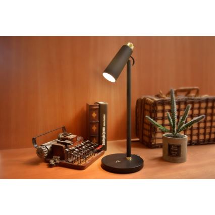 Επιτραπέζιο φωτιστικό LED ντιμαριζόμενο με φόρτιση Qi TIT LED/12W/230V μαύρο