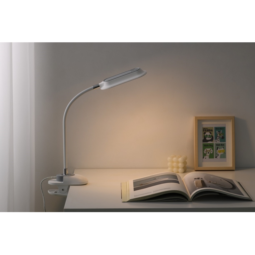 LED+CCT Ρυθμιζόμενο επιτραπέζιο φωτιστικό με κλιπ CLIP LED/7,5W/230V 3000/4200/5000K λευκό