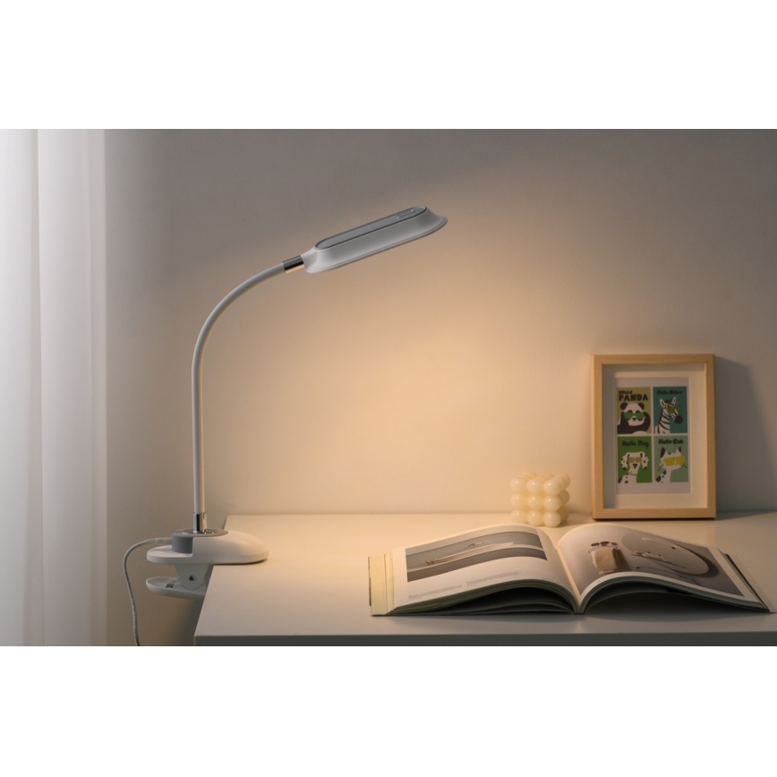 LED+CCT Ρυθμιζόμενο επιτραπέζιο φωτιστικό με κλιπ CLIP LED/7,5W/230V 3000/4200/5000K λευκό