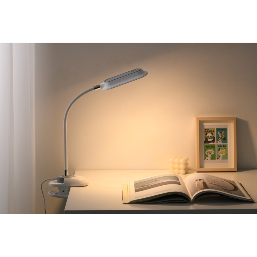 LED+CCT Ρυθμιζόμενο επιτραπέζιο φωτιστικό με κλιπ CLIP LED/7,5W/230V 3000/4200/5000K λευκό