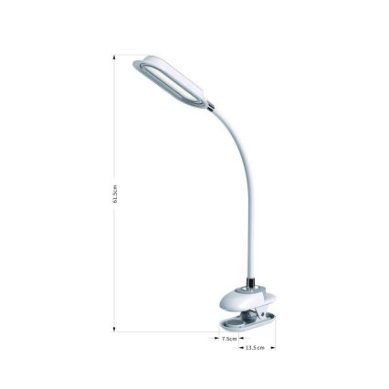 LED+CCT Ρυθμιζόμενο επιτραπέζιο φωτιστικό με κλιπ CLIP LED/7,5W/230V 3000/4200/5000K λευκό