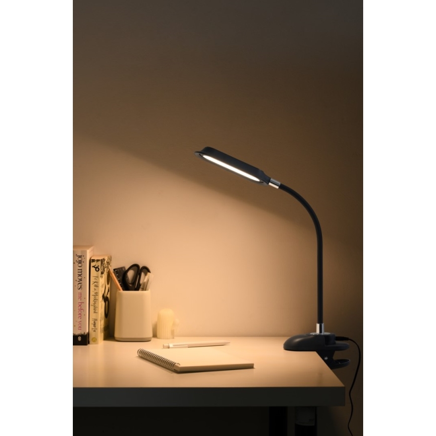 Επιτραπέζιο ρυθμιζόμενο φωτιστικό LED+CCT με κλιπ CLIP LED/7,5W/230V 3000/4200/5000K μαύρο