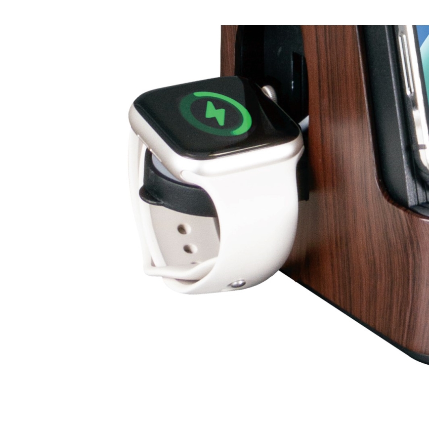 Ρυθμιζόμενο επιτραπέζιο φωτιστικό LED+CCT με ασύρματη φόρτιση QI IDEAL LED/8W/230V 2700/4000/5000K καφέ