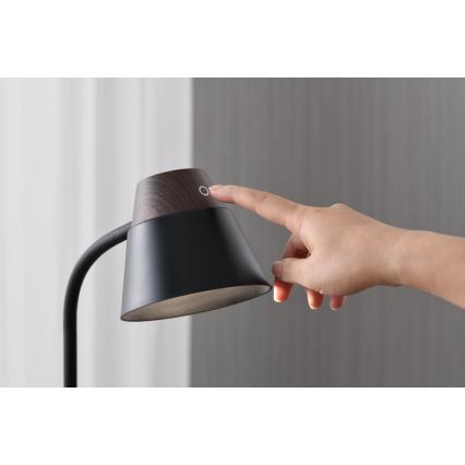 Ρυθμιζόμενο επιτραπέζιο φωτιστικό LED+CCT με ασύρματη φόρτιση QI IDEAL LED/8W/230V 2700/4000/5000K καφέ